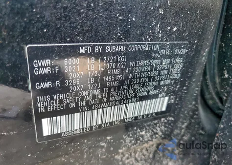 2020 Subaru Ascent Touring from USA, damaged, VIN 4S4WMARD4L3448881